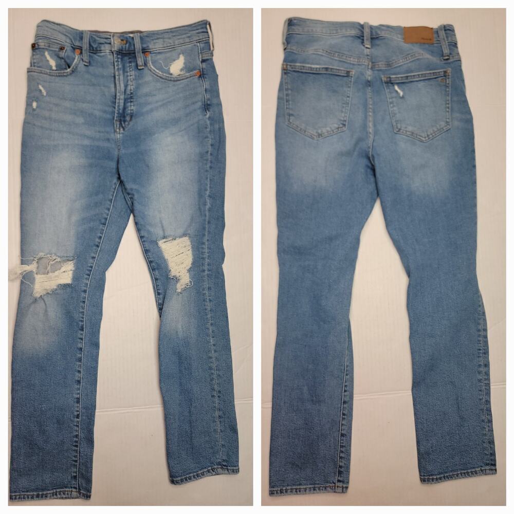 Madewell Jeans Sz 26 The Perfect Vintage High Rise Distressed Stretch Womens